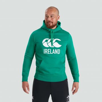 Mens Ireland Logo Hoody Green