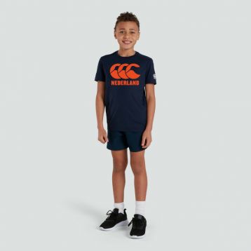 T-shirt Pays-Bas enfant unisexe bleu marine