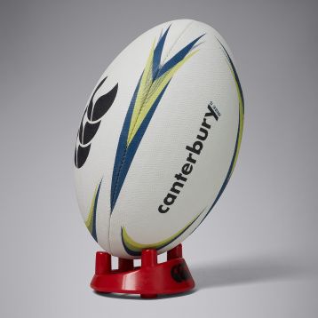 Mentre Rugby Ball White/Blue/Lime