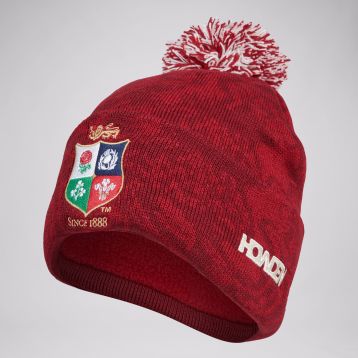 Adult Unisex British & Irish Lions Bobble Hat Red